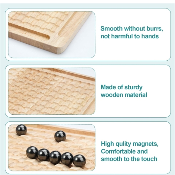 Nib Magnet Game,Magnetic Chess Game,Table Top Magnetic Chess Fun Family Games - Picture 7 of 7